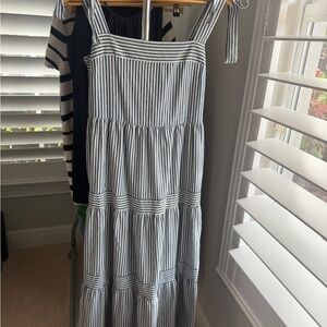 Elegant Striped Maxi Dress